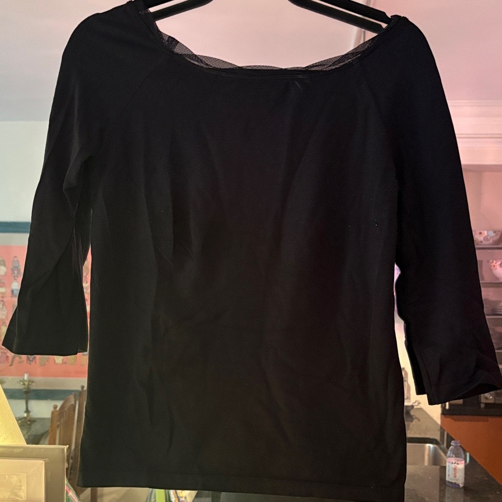 Wolford Black 3/4 Sleeve Top